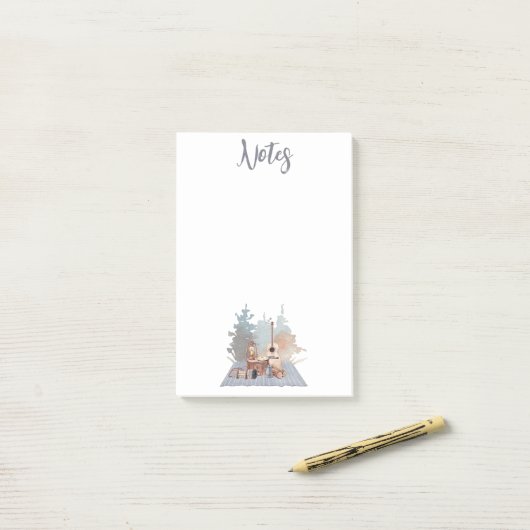 Camping Life Outdoor Avontuur Post-it® Notes (Op bureau)