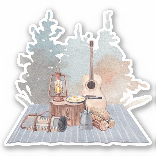 Camping Life Outdoor Avontuur Sticker (Voorkant)