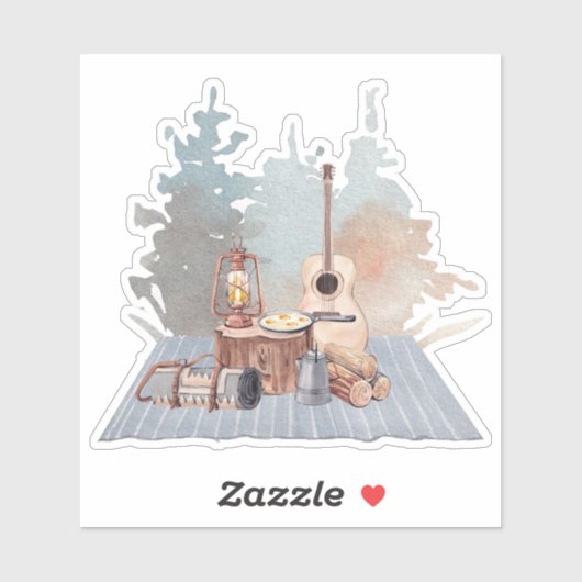 Camping Life Outdoor Avontuur Sticker (Vel)