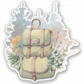 Camping Life Outdoor Backpacken Avontuur Sticker (Voorkant)