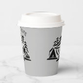 Camping Life Personaliseer Naam Tekst Koffie Papieren Bekers (Links)