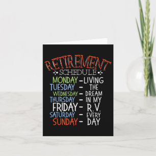 Camping Life Retirement Schedule Van RV Camper Fan Kaart
