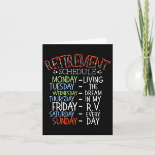 Camping Life Retirement Schedule Van RV Camper Fan Kaart