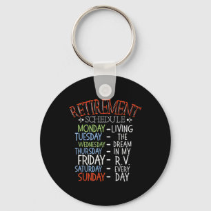 Camping Life Retirement Schedule Van RV Camper Fan Sleutelhanger