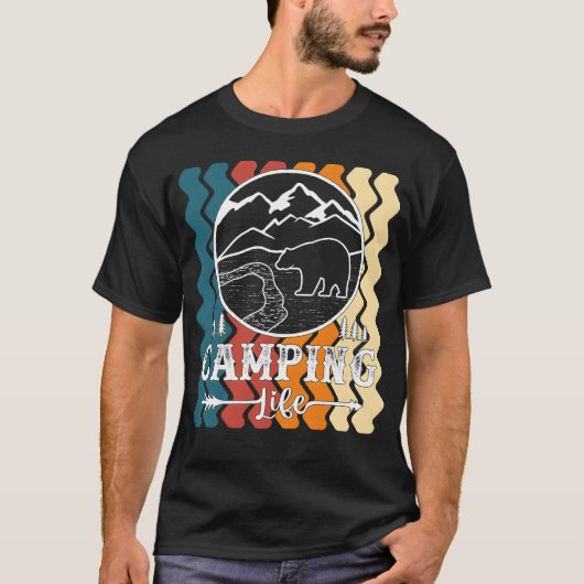 Camping Life Retro apparel gift T-shirt (Voorkant)
