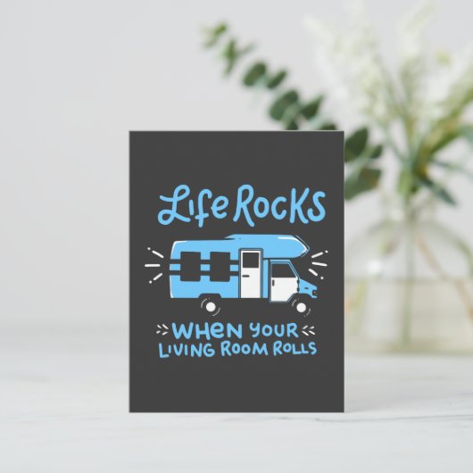 Camping - Life Rocks Briefkaart (Staand voorkant)