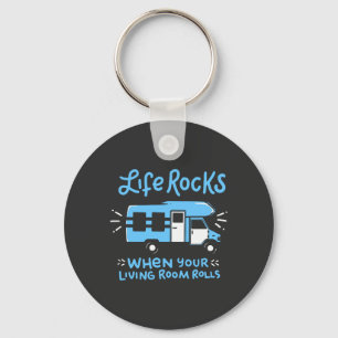 Camping - Life Rocks Sleutelhanger