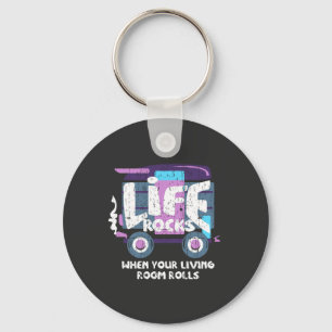 Camping - Life Rocks Sleutelhanger