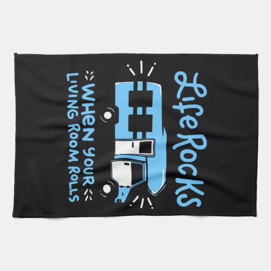 Camping - Life Rocks Theedoek (Horizontaal)