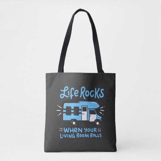 Camping - Life Rocks Tote Bag (Voorkant)