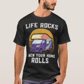 Camping Life springt als je thuis naar huis rolt T-shirt (Voorkant)