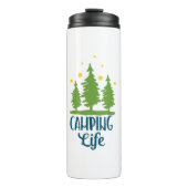 Camping Life Typografie Thermosbeker (Voorkant)