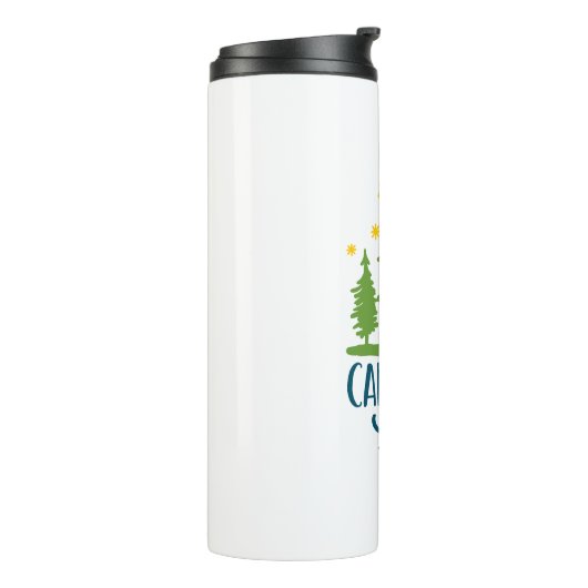 Camping Life Typografie Thermosbeker (Gedraaid links)