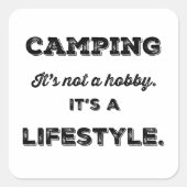 Camping Lifestyle Vierkante Sticker (Voorkant)