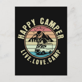 Camping - Live. Liefde. Kamp buiten Briefkaart