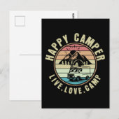 Camping - Live. Liefde. Kamp buiten Briefkaart (Voorkant / Achterkant)