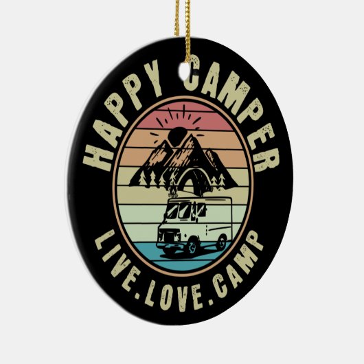 Camping - Live. Liefde. Kamp buiten Keramisch Ornament (Rechts)