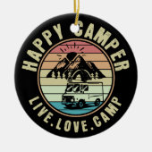 Camping - Live. Liefde. Kamp buiten Keramisch Ornament (Voorkant)