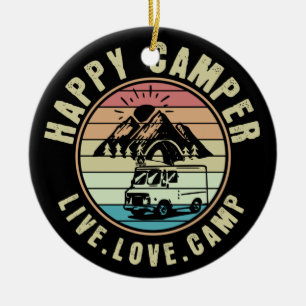 Camping - Live. Liefde. Kamp buiten Keramisch Ornament