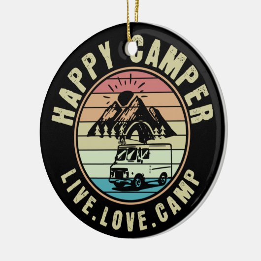 Camping - Live. Liefde. Kamp buiten Keramisch Ornament (Links)