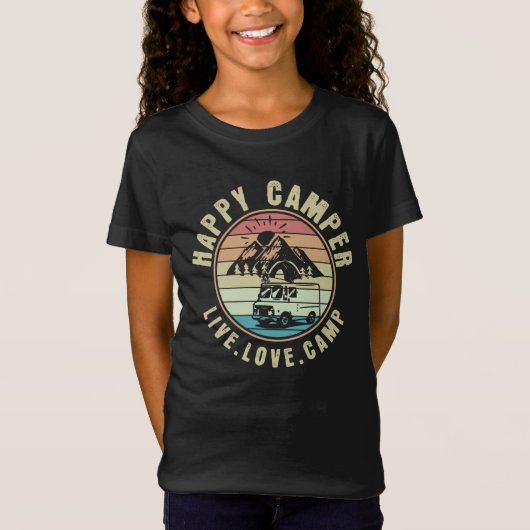 Camping - Live. Liefde. Kamp buiten T-shirt (Voorkant)