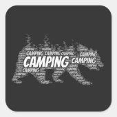 Camping Locatie Spot Vierkante Sticker (Voorkant)