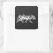 Camping Locatie Spot Vierkante Sticker (Tas)