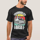Camping Log Cabin Tranquility Base Camper Vacking T-shirt (Voorkant)