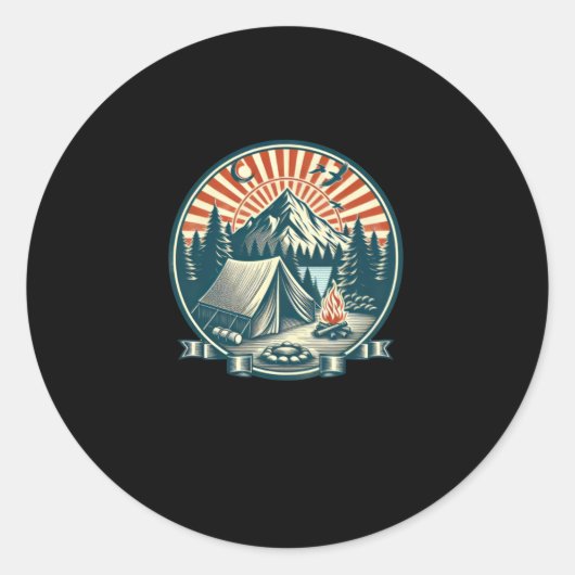 Camping Logo Zeer koele Sticker (Voorkant)