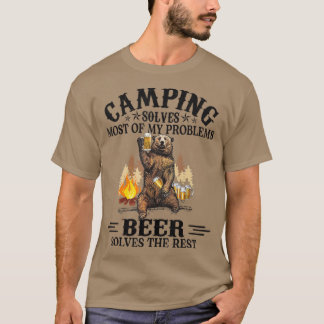 Camping lost de meeste van mijn problemen Beer op  T-shirt