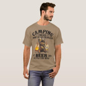 Camping lost de meeste van mijn problemen Beer op  T-shirt (Voorkant volledig)