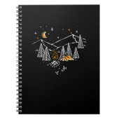 camping love hike natuur wild line notitieboek (Voorkant)