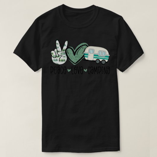 Camping Lover Camper Adventure Mountain Camp T-shirt (Design voorkant)