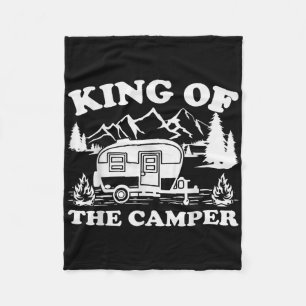Camping Lover Camper van King of the Camper Fleece Deken
