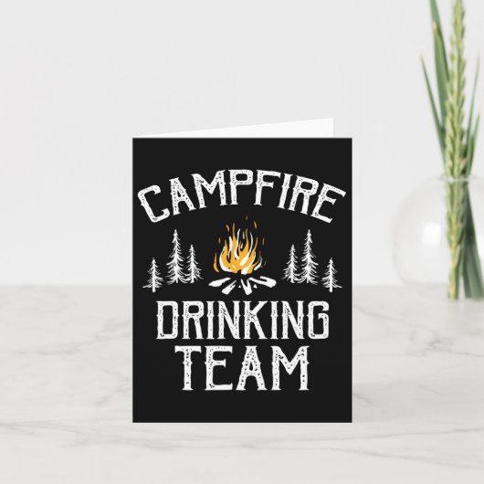 Camping Lovers Camper van het Team van het kampvuu Kaart (Voorkant)