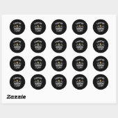 Camping Lovers Camper van het Team van het kampvuu Ronde Sticker (Vel)