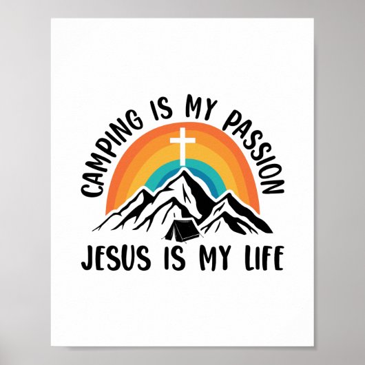 Camping Lovers - Jesus Faith Christelijk Poster (Voorkant)