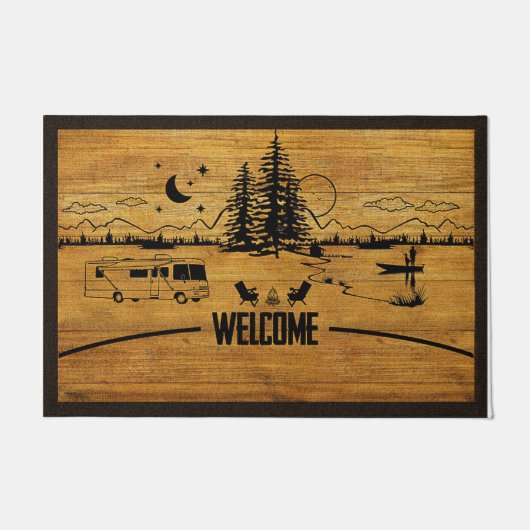 Camping Lovers Mat, Campervan Decor Deurmat (Voorkant)