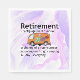 Camping Lovers Pensioen Definitie Grappig Servet