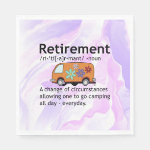 Camping Lovers Pensioen Definitie Grappig Servet