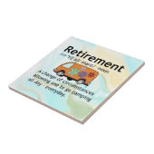 Camping Lovers Pensioen Definitie Grappig Tegeltje (Zijkant)