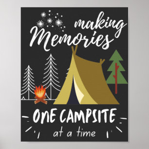 Camping Maakt Herinneringen Één Kampeerterrein per Poster