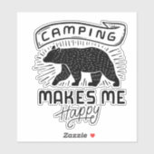 Camping maakt me gelukkig Beer Sticker (Vel)