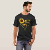 Camping maakt me gelukkig t-shirt Funny Sunflower (Voorkant volledig)