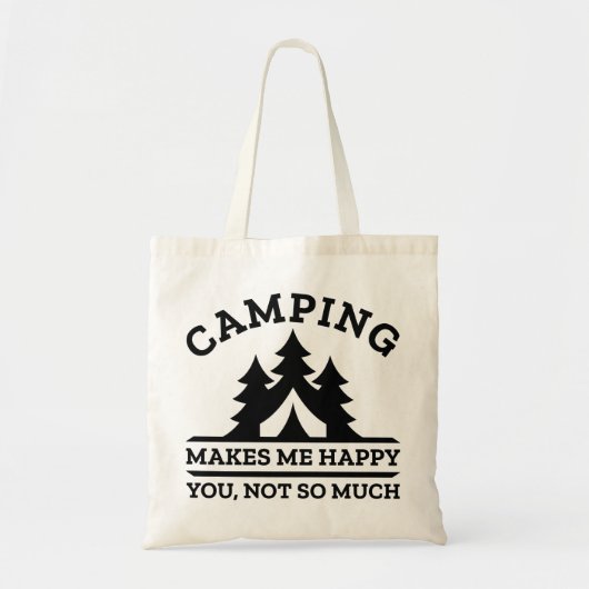 Camping maakt me gelukkig tote bag (Voorkant)