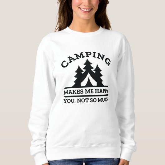 Camping maakt me gelukkig trui (Voorkant)