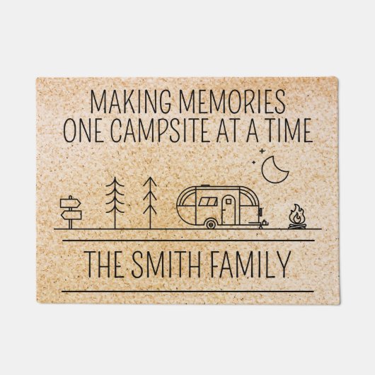 Camping Making Memories Eén camping tegelijk Deurmat (Voorkant)