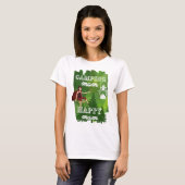 Camping mam - blij mam, schattig camping t-shirt v (Voorkant volledig)