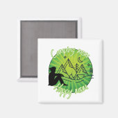 Camping mam gelukkige moeder, camping mama magneet (Voorkant / Achterkant)