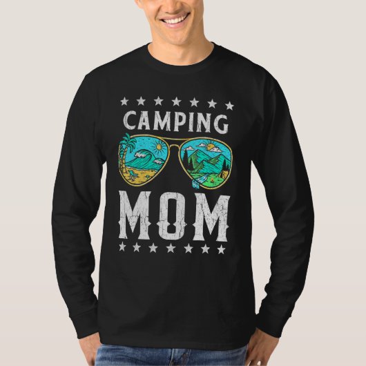Camping Mam Retro Outdoor Graphic T-shirt Happy Ca (Voorkant)
